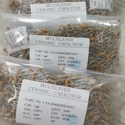 単一耐久の耐火性の陶磁器のコンデンサー防蝕105K 100V